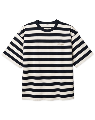 Woodbird - WBBeam Stripe T-Shirt - Dark Navy 